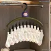 Perchero de ropa con forma de berenjena de dibujos animados, tendedero fuerte y personalizado con múltiples pinzas para balcón, adecuado para secar y guardar ropa interior y calcetines