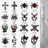 Novas Decorações de Unha de Metal Preto Pistola para Halloween Estilo Escuro Moderno Aranha Caveira Cruz