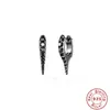 Pendientes de Plata de Ley S925 Personalizados con Remaches Incrustados con Diamantes y Perlas, Pendientes, Pendientes de Estilo Punk de Moda de Venta Caliente Europeos y Americanos para Mujer