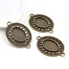 Gema de Tiempo 13x18 mm Diámetro Interior Ovalado Colgante de Aleación Base Accesorios para Joyería DIY