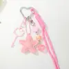 Novo Pingente de Bolsa Estilo Ins Chaveiro de Carro Cordão Colorido Pingente de Estrela de Cinco Pontas de Couro Acessórios de Lembrança