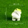 Fofo Desenho Animado Sapo Estranho Micro Paisagem Criativa Acessórios de Boneca Artesanato de Resina Ornamentos de Mesa de Carro