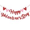 Día de San Valentín Rojo y Rosa Corazón Feliz Día de San Valentín Brillo Flor Corazón Papel de Carta Flor