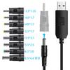 Linha de boost de energia USB 5V para DC9 V/12V conversor boost line com 8 cabeças DC linha de transferência multifuncional