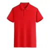 Camisa polo de seda de gelo e algodão para comércio exterior personalizada, camiseta masculina de manga curta para o verão, uniforme de equipe corporativa, camisa promocional para negócios