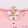 Nuevo Flor de Cinco Pétalos Completamente Diamantada Colgante Flor Diagonal Nieve de Aceite Accesorios para Joyería DIY Funda para Teléfono Celular Material de Diamante Venta al por Mayor