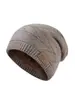 Gorro de lana tejido europeo y americano para hombres y mujeres, cálido de invierno, con felpa, gorro para el frío, la circunferencia de cabeza grande hace que la cara se vea más pequeña, gorro holgado, protección contra el frío, protección para los oídos