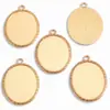Accesorios para Joyería de Aleación DIY Diámetro Interior 40*30mm Piedra de Tiempo Base Ovalada Base para Colgante de Pulsera