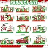 Decorações de Mesa de Madeira de Natal com 12 Peças Transfronteiriças, Centros de Mesa de Natal de Madeira, Placas de Mesa de Madeira de Feliz Natal
