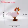 Figura de Animal del Zodiaco de Cerámica Esmaltada Zibo - Gallo Realista para Decoración de Coche y Escritorio de Oficina - Comercio Exterior Transfronterizo