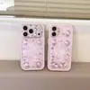 Funda popular y linda de arena líquida con personaje KT para teléfono, adecuada para iPhone 17 Pro Max, funda creativa para Apple 16 Pro, estilo coreano 15 Pro