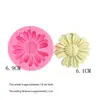 Molde de silicona de flor de margarita grande con agujero y molde de silicona de flor de crema de 5 cavidades herramienta de decoración para manualidades de resina DIY, pastel, chocolate, horneado