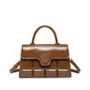 Bolsa de mão texturizada estilo coreano 2025 primavera nova bolsa feminina simples indentação bolsa de ombro única personalizada ins moda bolsa mensageiro