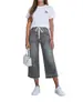 2026 Amazon, Pantalones Capri Populares de Mezclilla, Lavado Desgastado, Pantalones Casuales, Versátiles y con Estilo