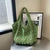 Bolso Cruzado de Punto de un Solo Hombro de Moda para Mujer, Bolso Tote Versátil de Gran Capacidad, Nuevo Modelo 2026 con Abalorios Coloridos, Bolso de Mano para Viajes