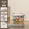 Caja de almacenamiento portátil de alta transparencia engrosada para uso doméstico, para guardar ropa, juguetes, libros, a prueba de humedad, a prueba de polvo, plástico de gran capacidad