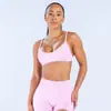 Nuevo sujetador deportivo sexy europeo y americano sin espalda, top de yoga absorbente de sudor y transpirable, top de running para fitness a prueba de impactos para mujer
