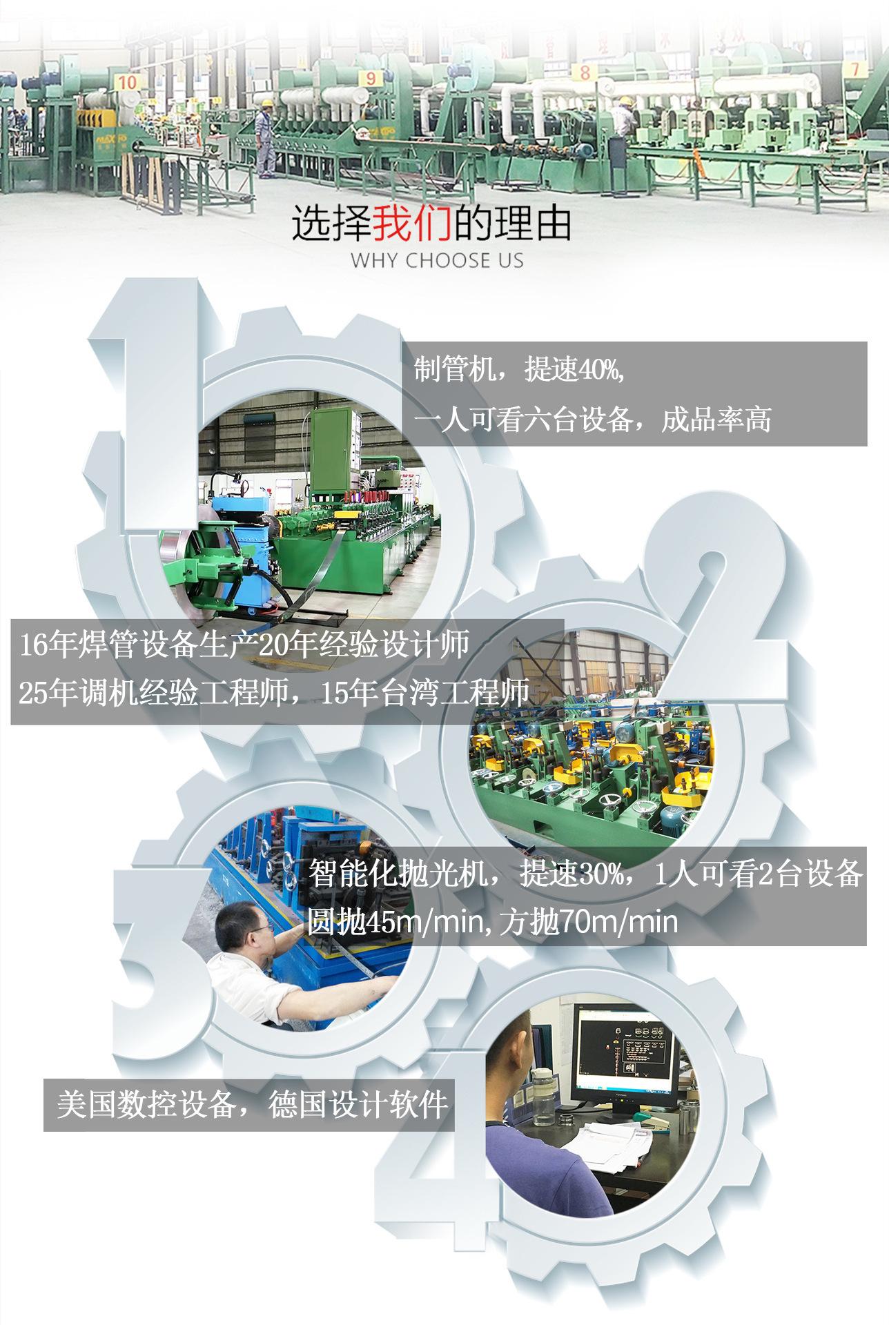 不锈钢管加工设备 金属管材制管机 方管圆管焊管机 规格多