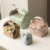 Bolsa de almacenamiento para juegos de té de viaje al aire libre, bolsa de almacenamiento portátil china para teteras, tazas de té, bolsa de tela para té