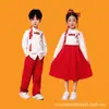 Trajes de Performance Coral para o Dia das Crianças Estilo Chinês Trajes de Performance para Reunião Esportiva de Meninos e Meninas Recitação de Poesia Estilo Chinês