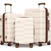 Set de 3 Maletas de Viaje con Carrito para PC Maleta de Viaje Grande de 28 pulgadas Set de Maletas con Ruedas Universales de 20 pulgadas Personalización