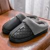 Bolsa para Hombre y Pantuflas de Algodón Ropa Exterior de Invierno para Hombre con Forro Polar Cálido Impermeable Antideslizante Zapatos de Algodón de Cuero para Casa para el Papá Anciano