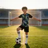 Conjunto de Uniforme de Fútbol Infantil para Niños y Niñas, Personalizado para Estudiantes de Primaria, Uniforme de Equipo Deportivo de Competición, Camiseta de Fútbol de Secado Rápido con Estampado
