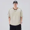Nueva Camiseta de Verano Fina Estilo High Street Americano para Hombre, Manga Corta Holgada Casual Estilo Callejero Japonés