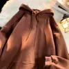 Siempre en stock, sudadera con capucha para hombre de algodón con forro polar, color liso, simple, holgada, talla grande, chaqueta sudadera casual para hombre