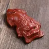 Pet de Chá de Areia Roxa Yixing Ornaments Pixiu Feitos à Mão Dahongpao Leão Atrator de Sorte Sentado Escultura de Acessórios para Conjunto de Chá Pode Ser Criado
