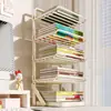 Estante de Mesa Rack de Armazenamento para Mesa Estante Pequena Simples para Armazenamento de Livros Dobrável de Uso Duplo para Estudante