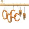 Tienda de ropa gancho en S anillo de madera de haya anillo anillo colgante gancho de madera maciza multifuncional anillo perchero para bufanda bufanda corbata