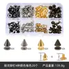 Kit de Rivets de Cogumelo em Caixa Kit Combinado de Rivets de Cobre Acessórios de Ferragens para Botões de Rebite Vazados
