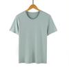 Peso Pesado 180 Verano Nueva Camiseta de Algodón Lycra para Hombre Cuello Redondo Casual Manga Corta para Hombre y Mujer Color Puro Camiseta Holgada