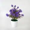 Suministrado directamente por el fabricante: Planta artificial de diente de león en maceta de 25 piezas para decoración de mesa en cafeterías y restaurantes, adorno de bonsái de flor artificial de plástico