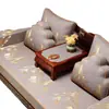 Nuevo Cojín de Cama Luohan Estilo Chino Juego de Cinco Piezas, Cojín Especial de Caoba de Gama Alta para Sofá, Cojín de Asiento de Madera Maciza para Sofá