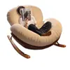 Sillón Mecedor de Cáscara de Huevo Sillón Puf Reclinable para Adultos Puede Dormir Balcón Silla de Ocio para el Hogar Puf Individual para Sala de Estar