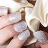 24 piezas de papel en caja Amazon especial transfronterizo brillo lentejuelas uñas postizas pequeñas redondas cuadradas para usar en las uñas