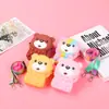 Lindo Monedero de Silicona de Dibujos Animados Donut Shake Tone Bolsa de Silicona Hombro Cruzado Arcoíris Cartera de Silicona