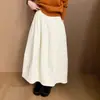 Treze Linhas de Guangzhou ~ Saia Longa Estilo Japonês para Mulheres Inverno 2025 Novo Estilo Coreano Saia Guarda-chuva à Prova de Vento Elegante