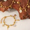 Pulsera de moda transfronteriza de Europa y Estados Unidos con diamantes de imitación, accesorios nicho, Joker, acero titanio chapado en oro de 18k, color de joyería, venta al por mayor