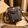 Bolsa para Teléfono Móvil para Mujer Bolso Cruzado de Verano 2021 Nuevo de Moda Bolso de Hombro Texturizado de Moda Bolso Pequeño Mini de Estilo Occidental Simple