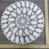 Nuevo Mantel Redondo Blanco con Encaje Bordado Accesorios para Fotos Mantel Aislante Térmico Diy Mantel Francés Grande Flor de Ganchillo