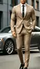 2026 Nuevo Conjunto de Traje de Doble Botonadura para Hombre Estilo Coreano Corte Entallado Traje Atuendo para Ceremonia de Boda Traje de Novio Ropa de Hombre