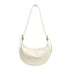 Bolso de hombro informal de color sólido para mujer, bolsa de hombro de PU suave, de gran capacidad, estilo coreano, sencillo, para la axila, 2025