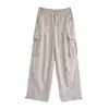 Pantalones de Trabajo Retro Americanos para Mujer 2026 Nuevo Estilo Petite Sueltos Casuales Deportivos Secado Rápido Caídos Pierna Ancha