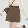 Falda Corta de Verano 2026 para Mujer, Nuevo Diseño de Nicho, Negra, Adelgazante, de Cintura Alta, Corte A, Versátil