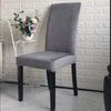 Suministro directo transfronterizo de fundas elásticas acolchadas de terciopelo de zorro plateado para silla. Venta directa de fábrica. Fundas elásticas para silla cómodas, suaves y multicolores opcionales.