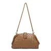 2026 Nuevo Bolso de Mano Tejido Hecho a Mano, Bolso Nube Personalizado, Moderno Bolso de Cadena Clip Shell para Mujer de Hombro Cruzado