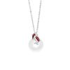Collar de calcedonia blanca con hebilla Koi Ping An para mujer, plata de ley S925, estilo nacional chino, con doble gota de goma y carpa de la suerte.